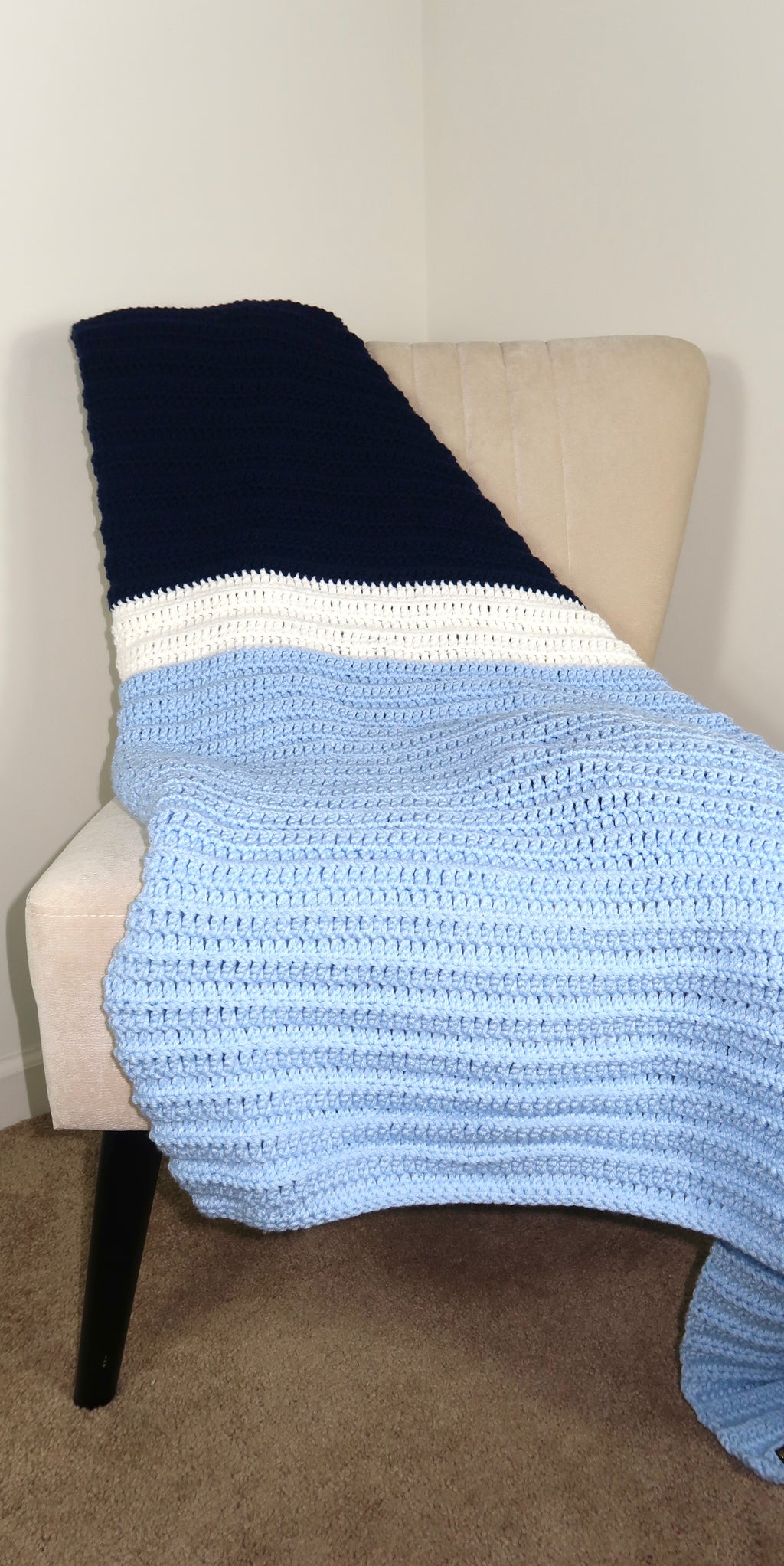 Blue Block Throw Blanket