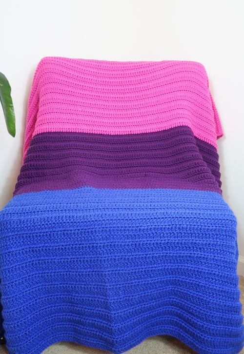Bi-Sexual Pride Flag inspired Blanket