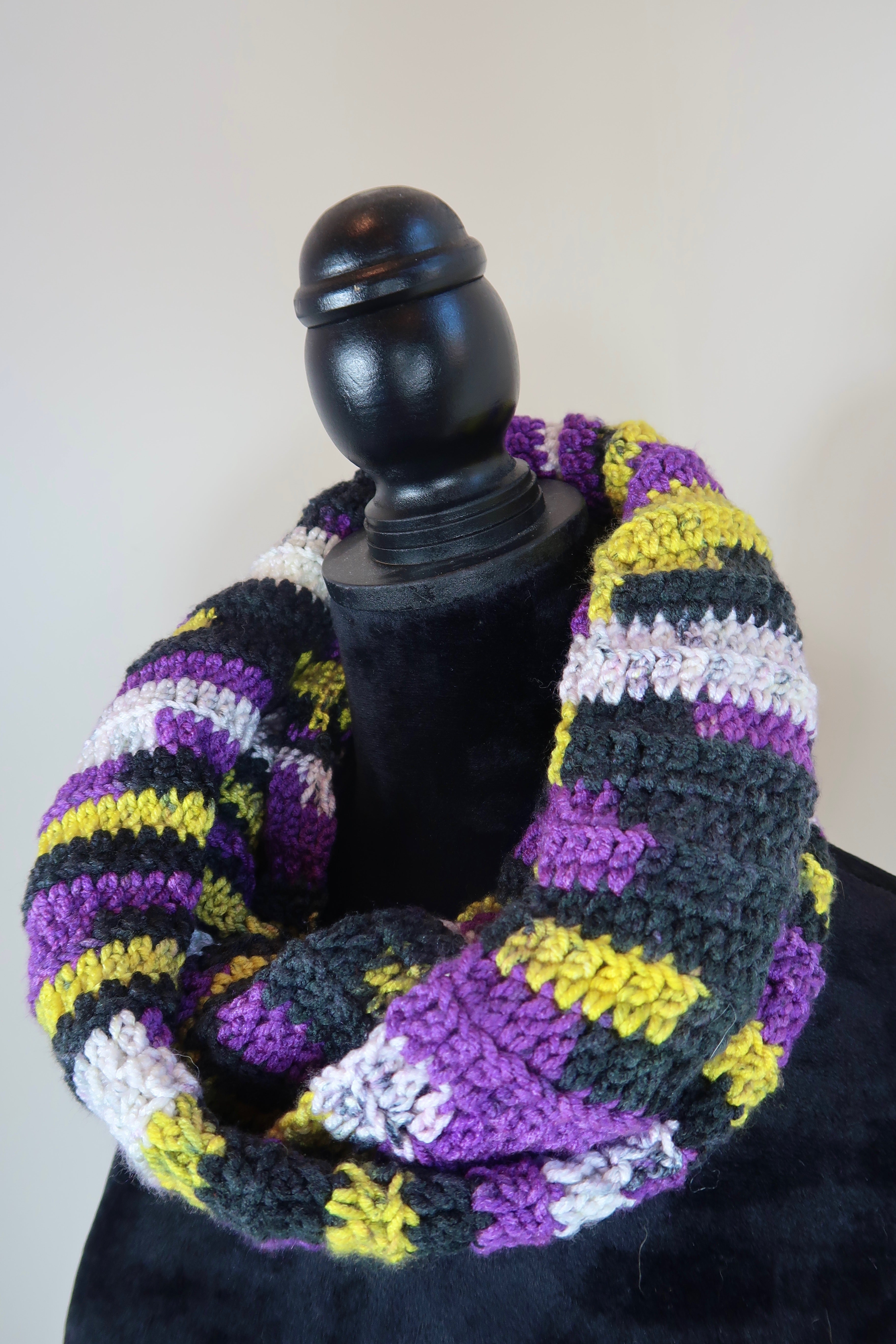 Handmade Infinity Scarf, Can Double as a Headcover