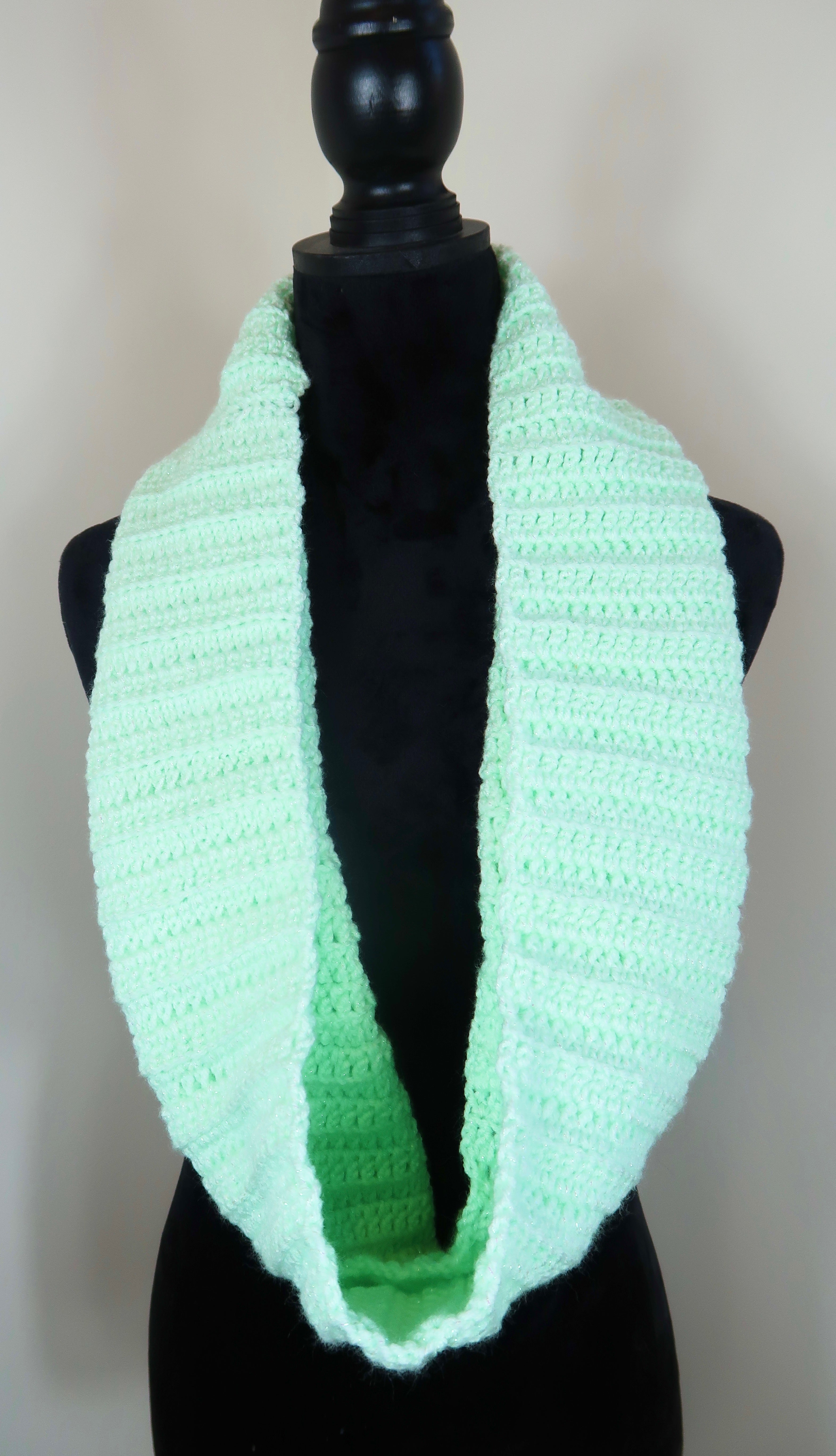 Mint Green Infinity Scarf/Head Cover