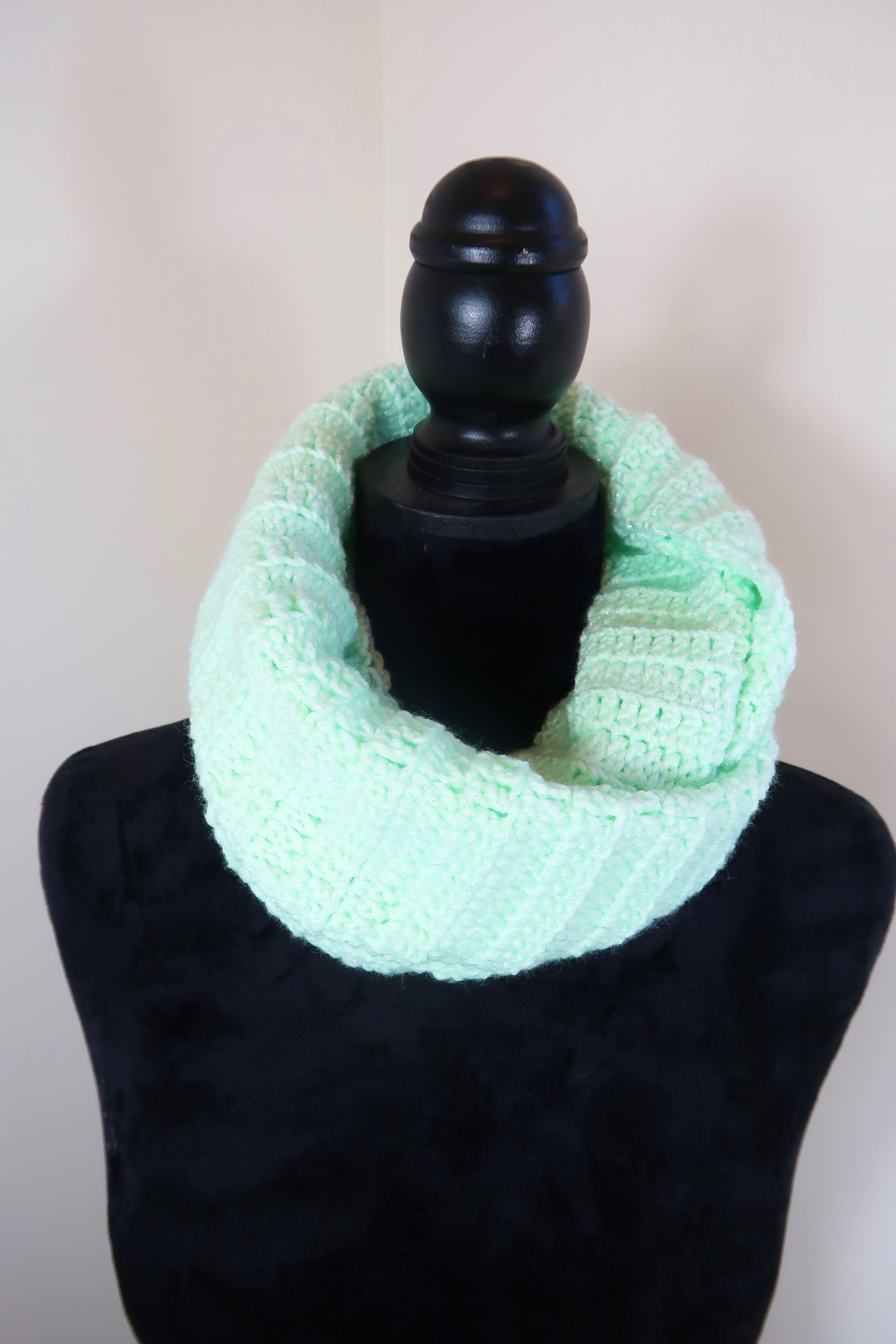 Mint Green Infinity Scarf/Head Cover