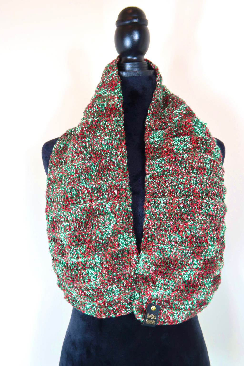 Hand Crochet Holiday Scarf