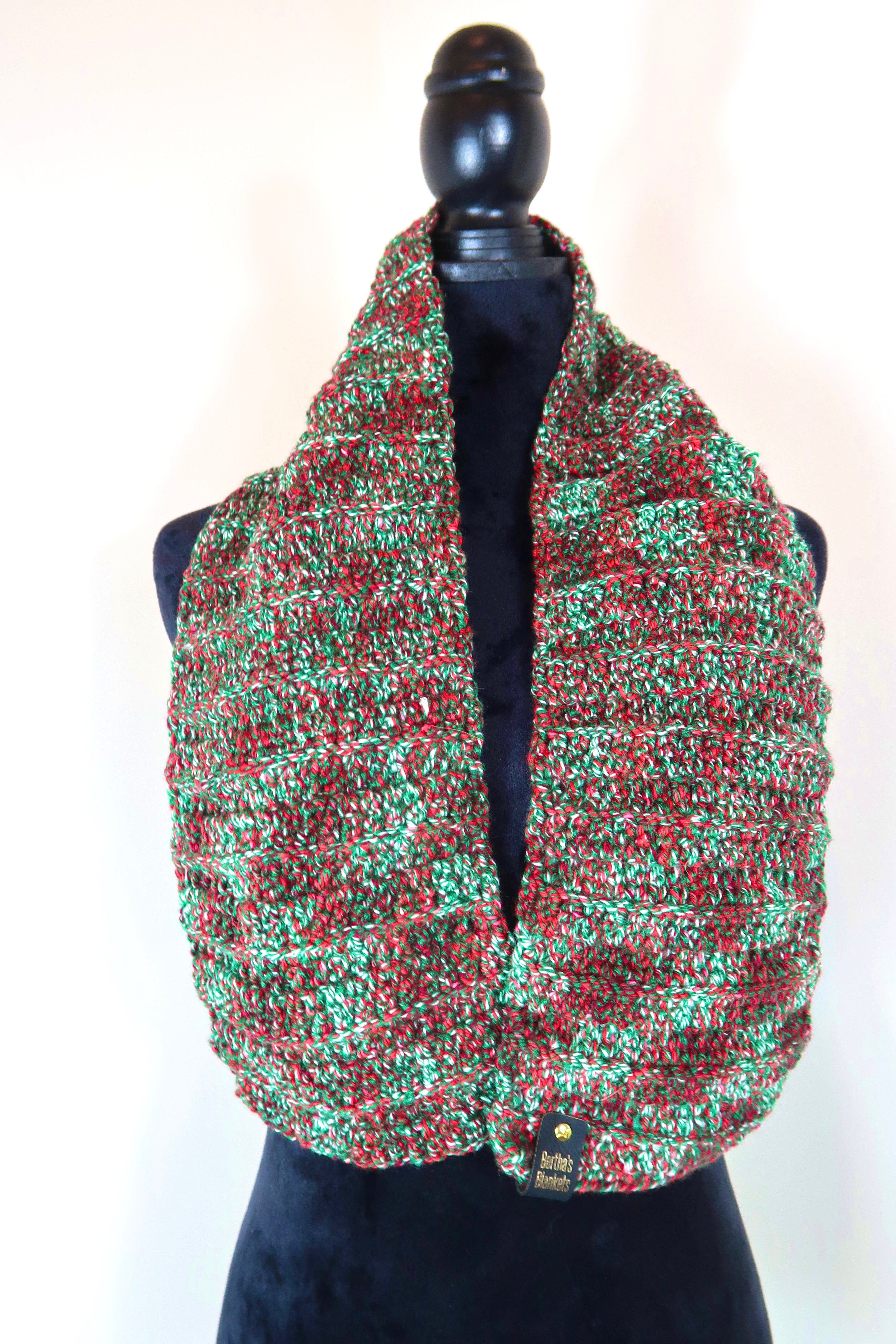 Hand Crochet Holiday Scarf