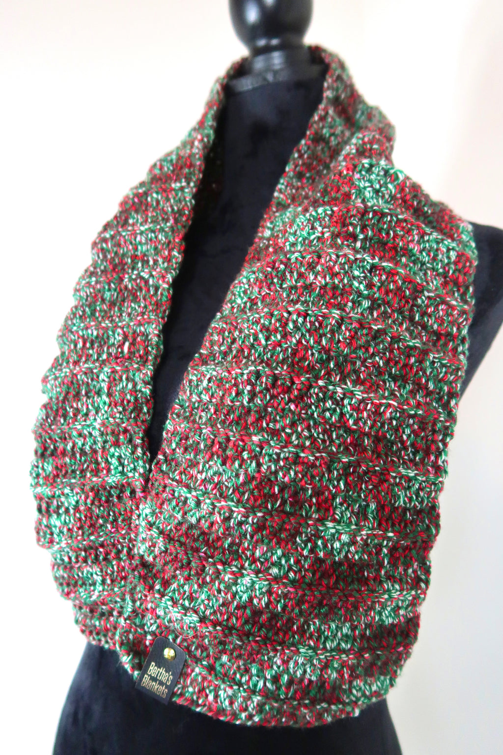 Hand Crochet Holiday Scarf