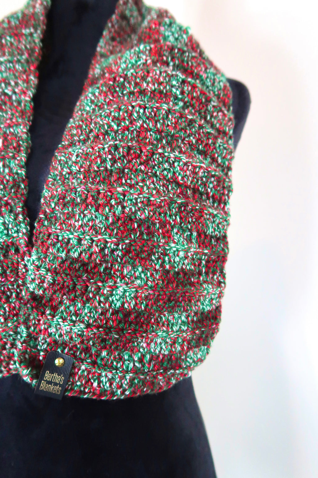 Hand Crochet Holiday Scarf