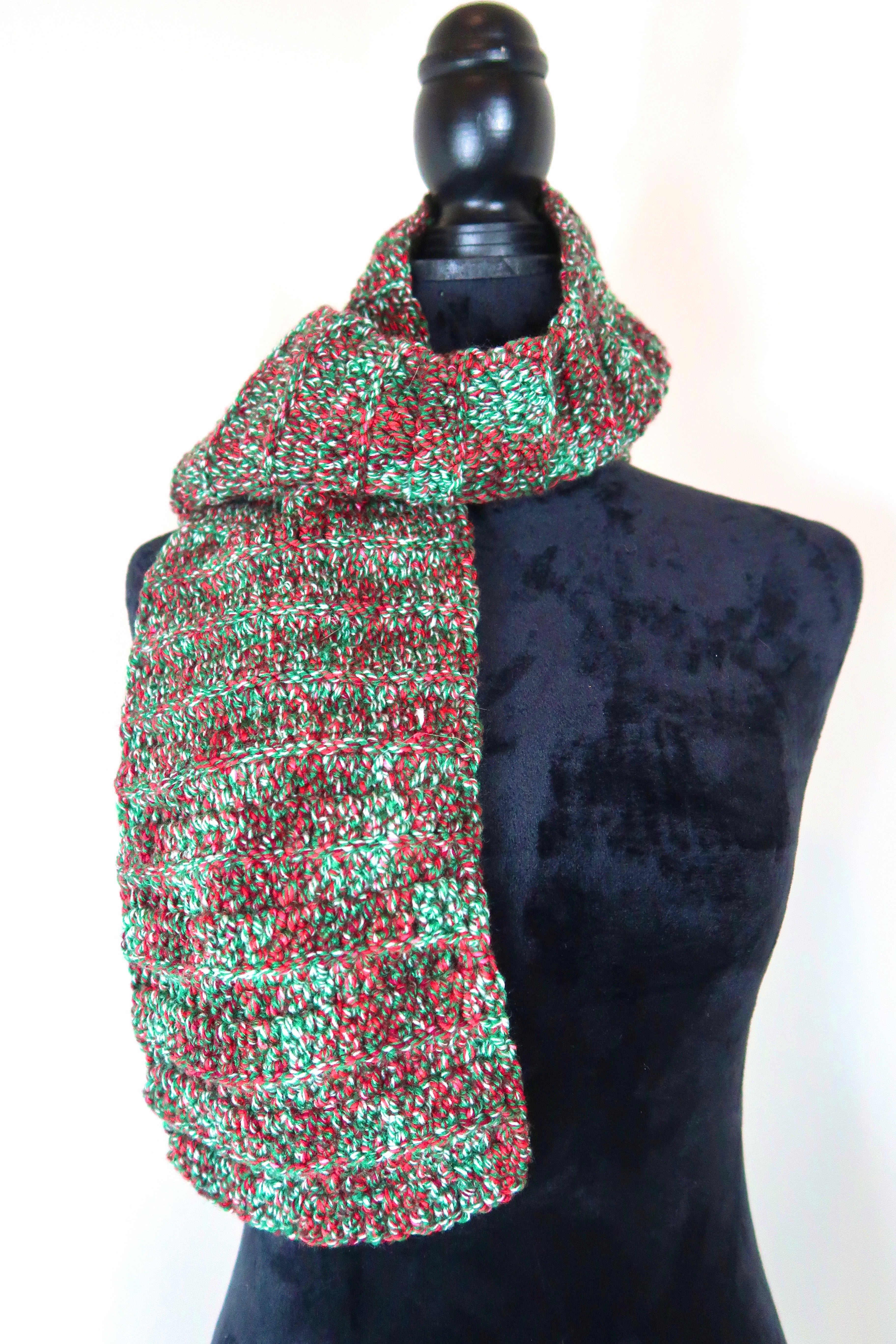 Hand Crochet Holiday Scarf